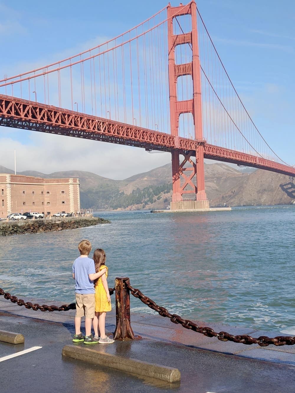 Kids by Golden Gate Bridge