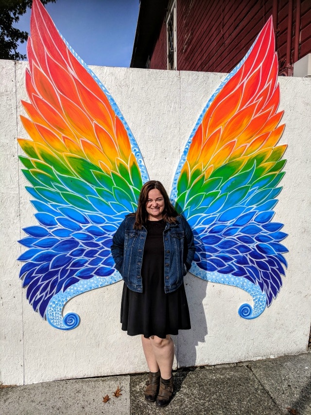Megan with wings