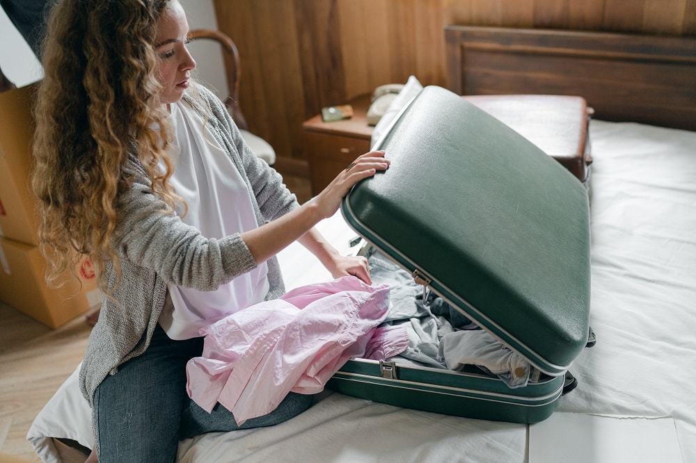 messy suitcase