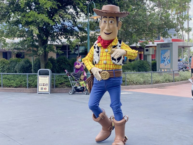 Woody in Toy Story Land