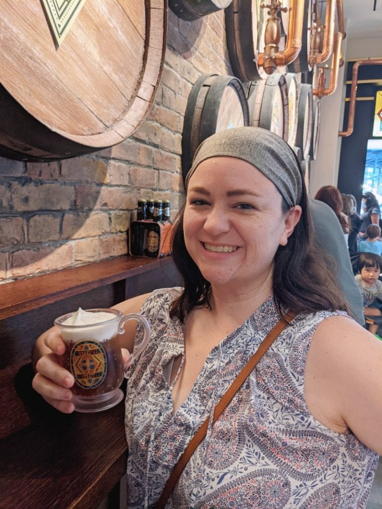 me at the butterbeer bar