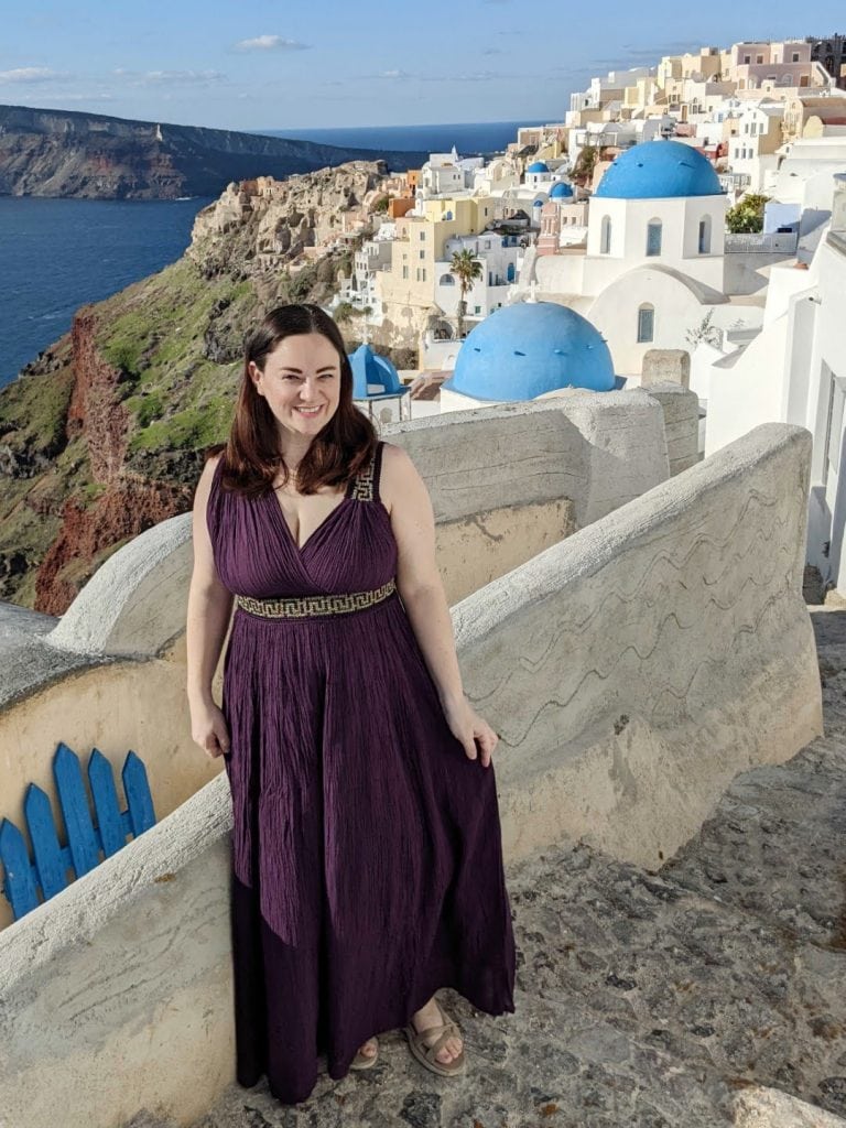 best photo spot for the blue domes of santorini