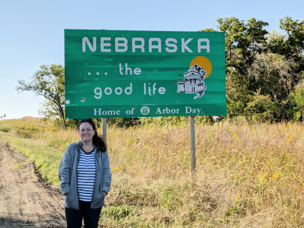 Nebraska welcome sign