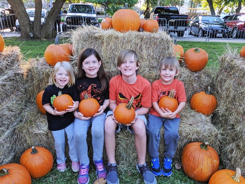 Kids at Pumpkin Patch
