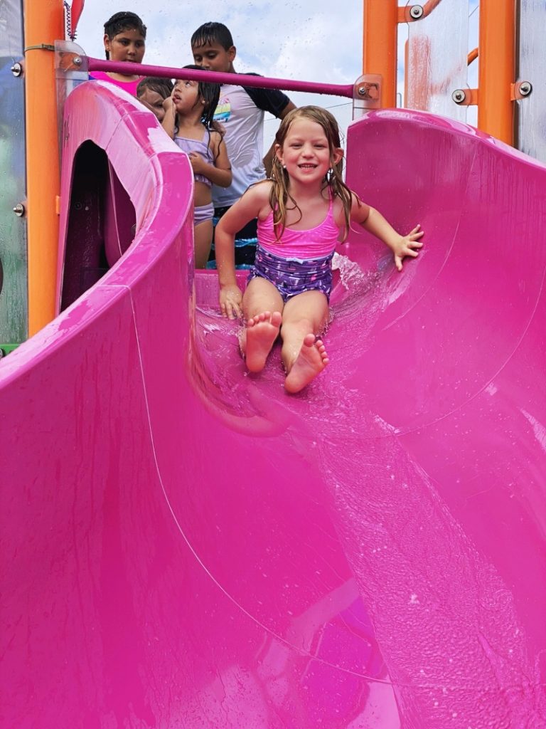 Melody on Muddy Puddles waterslide