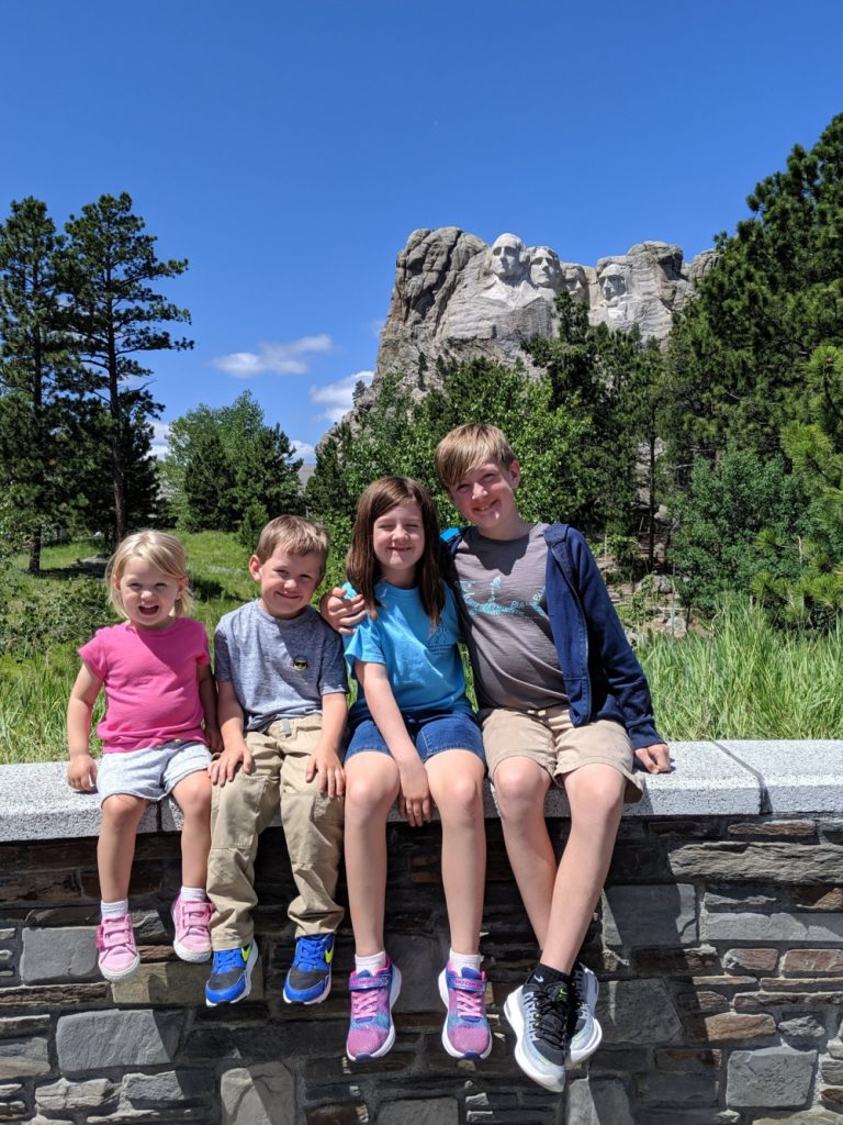 Kids at Mount Rushmore